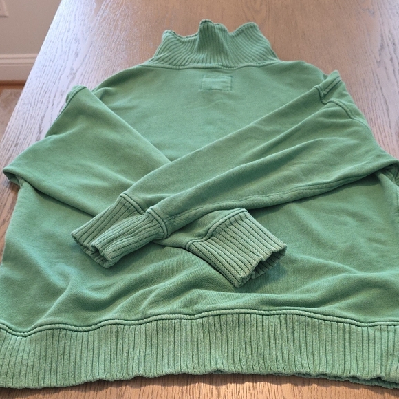 Aerie Green Half Zip Sweatshirt - Picture 4 of 4